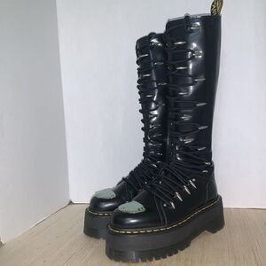 Dr. Martens Women's 1B60 MAX LTT Knee High Platform Black US 7 RARE Goth/Grunge